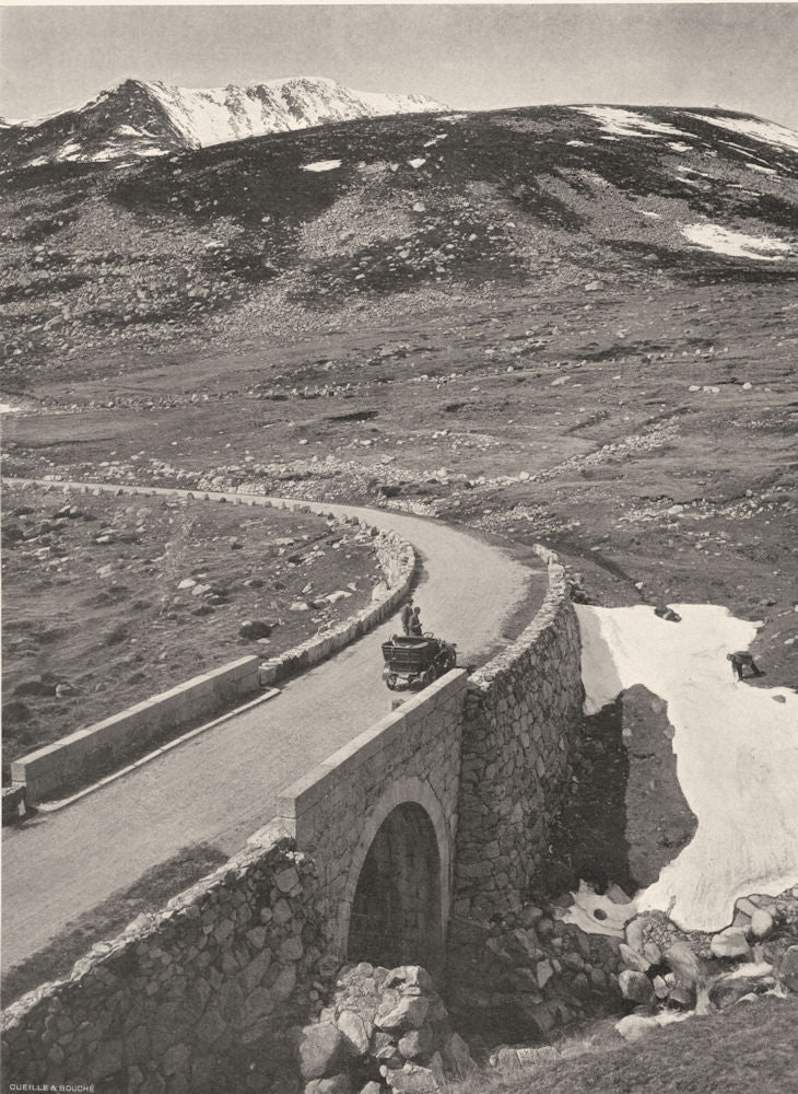 PYRÉNÉES-ORIENTALES. Montée du col de Puymorens 1903 old antique print picture